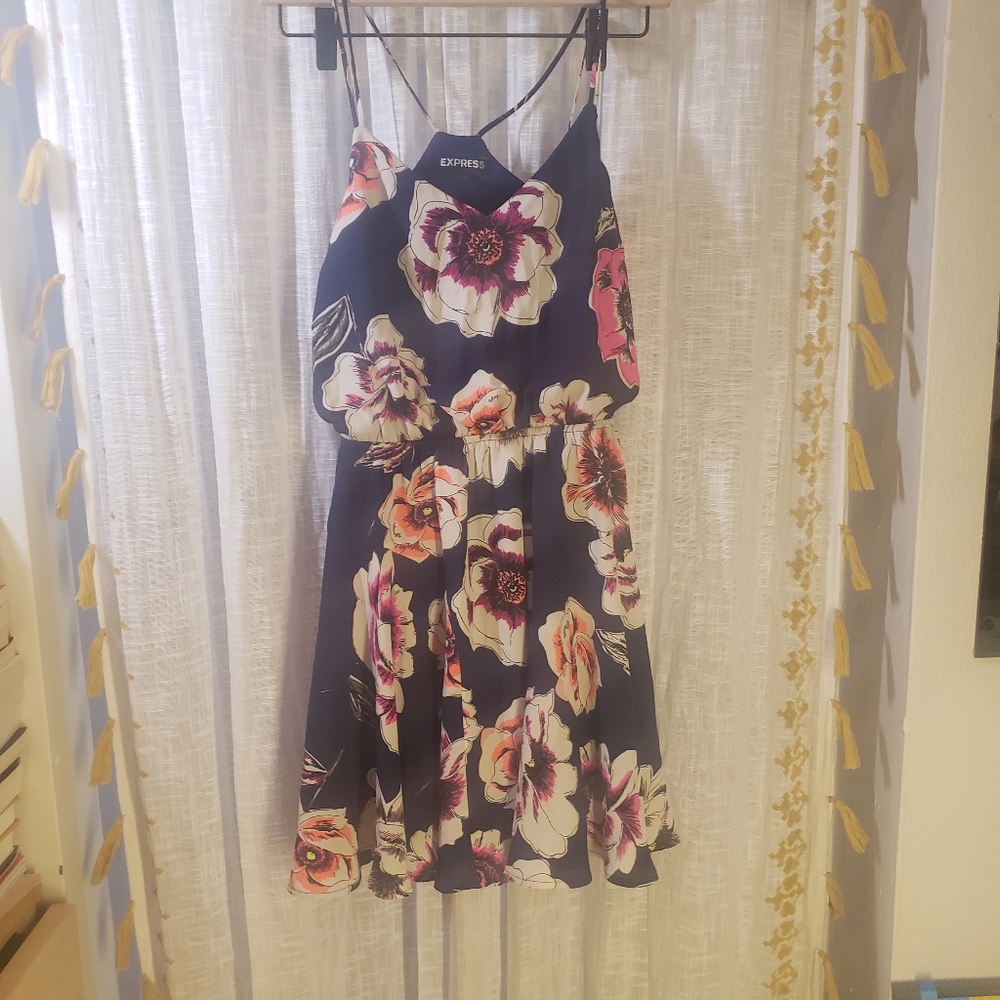Floral summer mini dress
